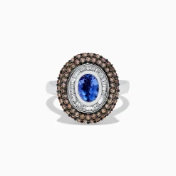 BH Multi 14K White Gold Tanzanite and Diamond Ring, 1.84 TCW | Rings