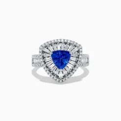 BH Multi 14K White Gold Tanzanite and Diamond Ring | Rings