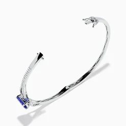 Effy Jewelry 14K White Gold Tanzanite and Diamond Bangle | Bracelets