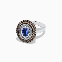BH Multi 14K White Gold Tanzanite and Diamond Ring, 1.84 TCW | Rings