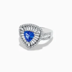 BH Multi 14K White Gold Tanzanite and Diamond Ring | Rings