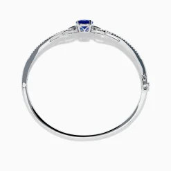 Effy Jewelry 14K White Gold Tanzanite and Diamond Bangle | Bracelets