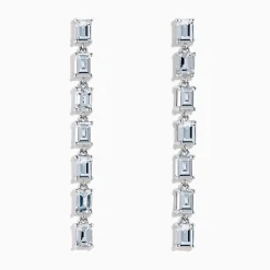 Effy Jewelry 14K White Gold White Sapphire Drop Earrings | Earrings