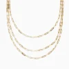 Richline Group 14K Yellow Gold 18" Layered Paperclip Chain Necklace | Necklaces & Pendants