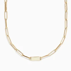 Richline Group 14K Yellow Gold 18" Paperclip Mini ID Necklace | Necklaces & Pendants