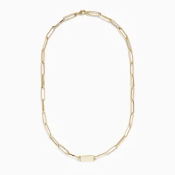 Richline Group 14K Yellow Gold 18" Paperclip Mini ID Necklace | Necklaces & Pendants