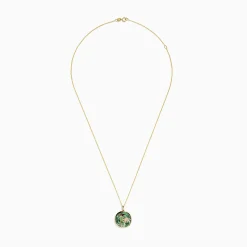 BH Multi 14K Yellow Gold Abalone and Diamond Palm Tree Pendant, 4.52 TCW | Necklaces & Pendants