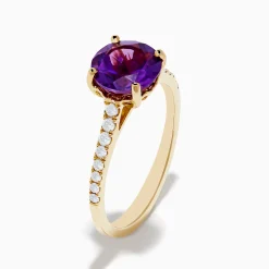 Effy Jewelry 14K Yellow Gold Amethyst and Diamond Ring | Rings