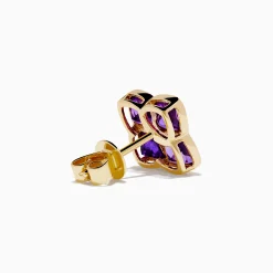 Effy Jewelry 14K Yellow Gold Amethyst and Diamond Earrings | Earrings