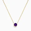 Effy Jewelry 14K Yellow Gold Amethyst Bezel Paperclip Chain Pendant | Necklaces & Pendants