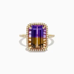 Effy Jewelry 14K Yellow Gold Ametrine and Diamond Ring | Rings