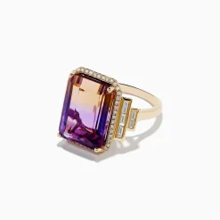 Effy Jewelry 14K Yellow Gold Ametrine and Diamond Ring | Rings