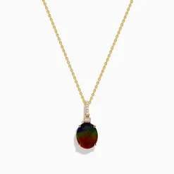 Effy Jewelry 14K Yellow Gold Ammolite and Diamond Pendant | Necklaces & Pendants