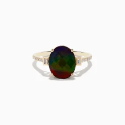 Effy Jewelry 14K Yellow Gold Ammolite and Diamond Ring | Rings