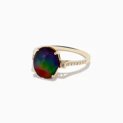 Effy Jewelry 14K Yellow Gold Ammolite and Diamond Ring | Rings