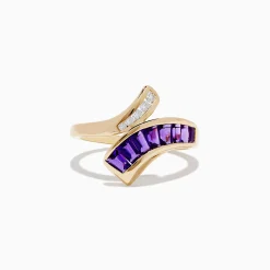 Effy Jewelry 14K Yellow Gold Amythest and Diamond Ring | Rings