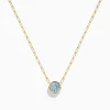 Effy Jewelry 14K Yellow Gold Aquamarine Bezel Paperclip Chain Pendant | Necklaces & Pendants