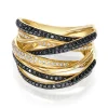 Effy Jewelry 14K Yellow Gold Black and White Diamond Ring, 0.74 TCW | Rings
