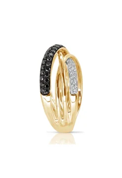 Effy Jewelry 14K Yellow Gold Black and White Diamond Ring, 0.62 TCW | Rings