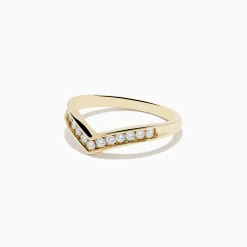 Effy Jewelry 14K Yellow Gold Contoured Diamond Band Ring | Rings