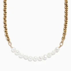 Effy Jewelry 14K Yellow Gold Cultured Fresh Water Pearl u0026Gold Chain Necklace | Necklaces & Pendants