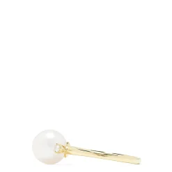 Effy Jewelry 14K Yellow Gold Cultured Pearl and Diamond Accented Ring, 0.05 TCW | Rings