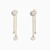 Effy Jewelry 14K Yellow Gold Diamond and Fresh Water Pearl Drop Earrings, 0.05 TCW | Earrings