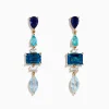 Effy Jewelry 14K Yellow Gold Diamond Blue Topaz, Iolite and Apatite Earrings | Earrings