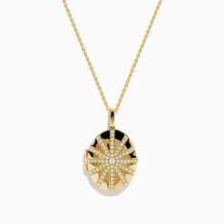 Effy Jewelry 14K Yellow Gold Diamond Locket Pendant | Necklaces & Pendants