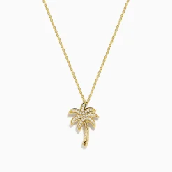 Effy Jewelry 14K Yellow Gold Diamond Palm Tree Pendant | Necklaces & Pendants