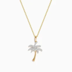 Effy Jewelry 14K Yellow Gold Diamond Palm Tree Pendant | Necklaces & Pendants