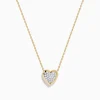 Effy Jewelry 14K Yellow Gold Diamond Pave Heart Necklace | Necklaces & Pendants