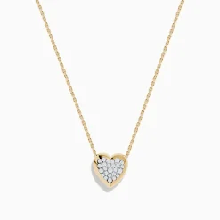 Effy Jewelry 14K Yellow Gold Diamond Pave Heart Necklace | Necklaces & Pendants