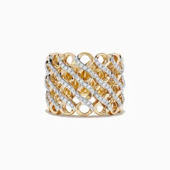 BH Multi 14K Yellow Gold Diamond Ring, 0.39 TCW | Rings