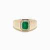 Effy Jewelry 14K Yellow Gold Emerald and Diamond Ring | Mens