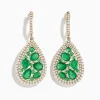 Effy Jewelry 14K Yellow Gold Emerald and Diamond Earrings | Earrings