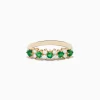 Effy Jewelry 14K Yellow Gold Emerald and Diamond Band, 0.64 TCW | Rings