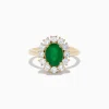 Effy Jewelry 14K Yellow Gold Emerald and Diamond Ring | Rings