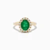 Effy Jewelry 14K Yellow Gold Emerald and Diamond Ring | Rings