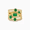 Effy Jewelry 14K Yellow Gold Emerald and Diamond Statement Ring | Rings