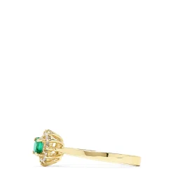 Effy Jewelry 14K Yellow Gold Emerald and Diamond Ring, 0.36 TCW | Rings