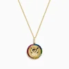 Effy Jewelry 14K Yellow Gold Emerald Multi Sapphire and Diamond Panther Pendant | Necklaces & Pendants