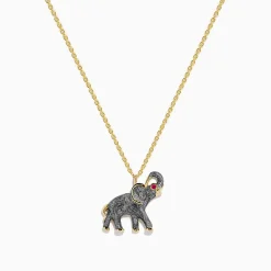 Effy Jewelry 14K Yellow Gold Enamel Elephant Necklace | Necklaces & Pendants