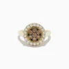 Effy Jewelry 14K Yellow Gold Espresso and White Diamond Ring | Rings