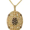 Effy Jewelry 14K Yellow Gold Espresso and White Diamond Pendant, 0.78 TCW | Necklaces & Pendants