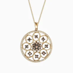 Effy Jewelry 14K Yellow Gold Espresso and White Diamond Pendant, 1.43 TCW | Necklaces & Pendants