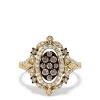 Effy Jewelry 14K Yellow Gold Espresso and White Diamond Ring, 0.64 TCW | Rings