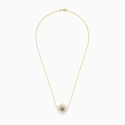 BH Multi 14K Yellow Gold Espresso and White Diamond Necklace | Necklaces & Pendants