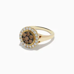 Effy Jewelry 14K Yellow Gold Espresso and White Diamond Ring | Rings