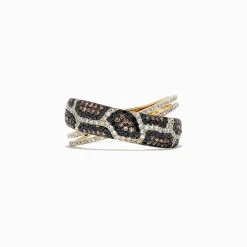 BH Multi 14K Yellow Gold Espresso, Black and White Diamond Ring, 0.76 TCW | Rings